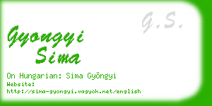 gyongyi sima business card