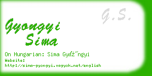 gyongyi sima business card